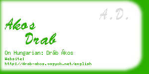 akos drab business card